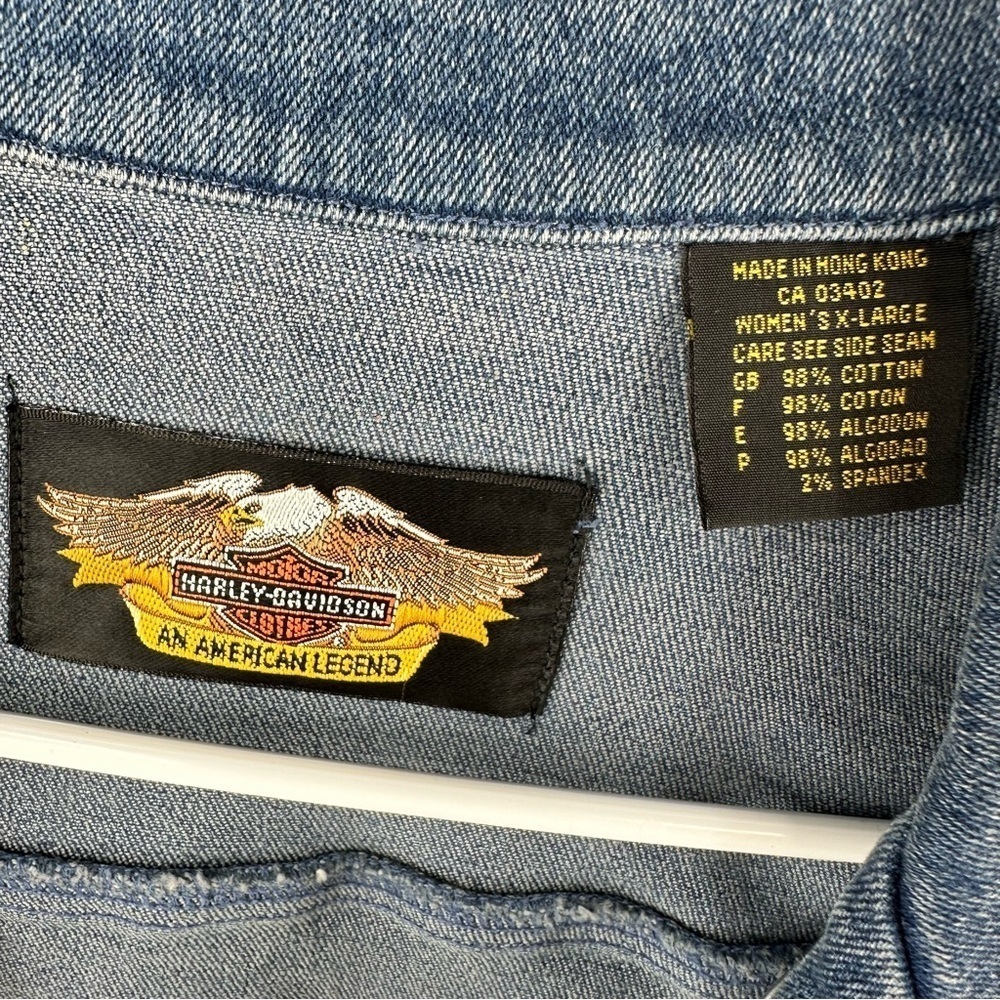 Harley Davidson Women’s Denim Jacket XL - Picture 7 of 7